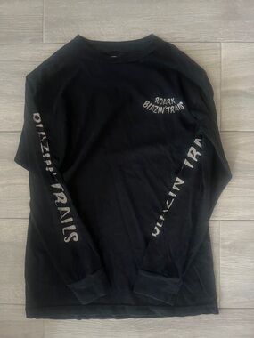 Roark Black Blazin' Trails Men's Long Sleeve Tee size small